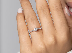 Bague de fiançailles Pure Diamond en 18K or blanc avec diamants 0,62ct G/SI