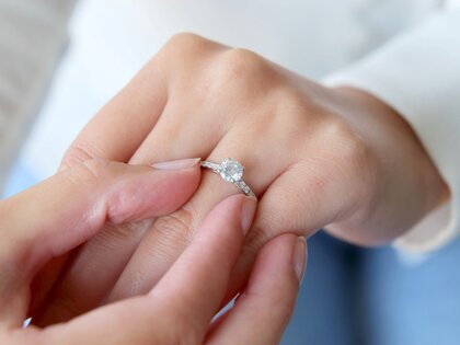 Bague de fiançailles Pure Diamond dans 18K or blanc avec diamants 1,17ct G/SI