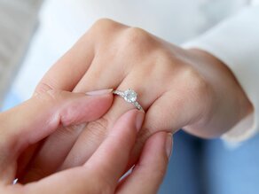 Bague de fiançailles Pure Diamond dans 18K or blanc avec diamants 1,17ct G/SI