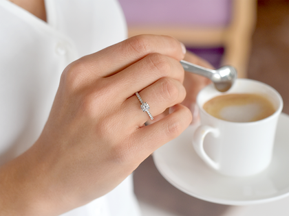 Bague de fiançailles Pure Diamond dans 14K or blanc avec diamants 0,92ct G/SI