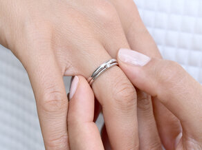 Bague de fiançailles Classic 4 dans 14K or blanc avec diamant 0,05ct H/SI