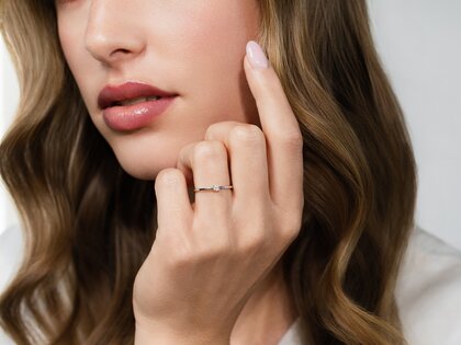 Bague de fiançailles Classic 4 dans 14K or blanc avec diamant 0,05ct H/SI