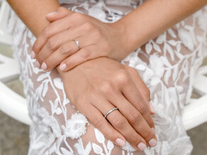Bague de fiançailles Classic 4 en 18K or blanc avec diamant 0,07ct H/SI