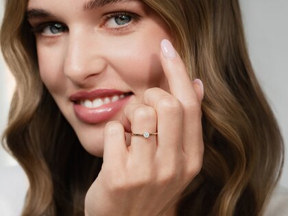 Bague de fiançailles Classic 4 en 9K or blanc avec diamant 0,25ct H/SI