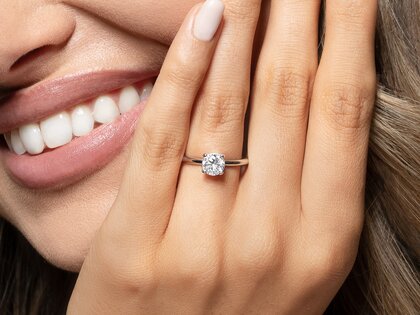 Bague de fiançailles Classic 4 dans 14K or jaune avec diamant 0,75ct G/SI
