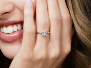 Bague de fiançailles Classic 4 dans 14K or jaune avec diamant 0,75ct G/SI