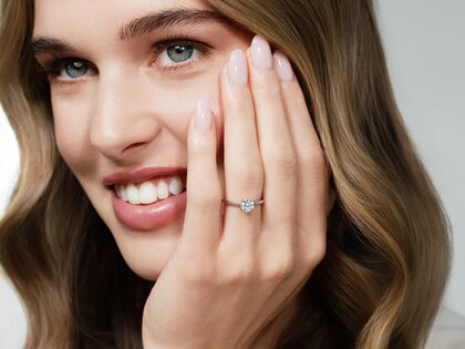 Bague de fiançailles Classic 4 dans 14K or jaune avec diamant 0,75ct G/SI