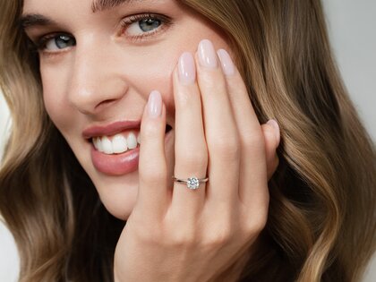 Bague de fiançailles Classic 4 en 14K or jaune avec diamant 1,00ct G/SI