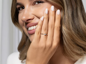 Bague de fiançailles Classic 4 dans Argent 925/- avec diamant 0,15ct H/SI