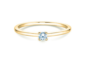Bague de fiançailles Classic 4 dans 14K or jaune avec diamant 0,10ct H/SI