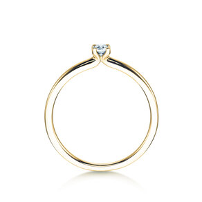 Bague de fiançailles Classic 4 dans 14K or jaune avec diamant 0,10ct H/SI