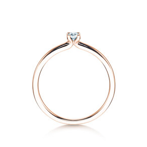 Bague de fiançailles Classic 4 dans 18K or rose avec diamant 0,10ct H/SI