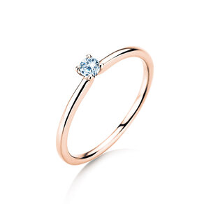 Bague de fiançailles Classic 4 dans 18K or rose avec diamant 0,10ct H/SI