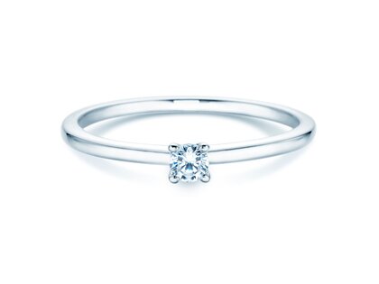 Bague de fiançailles Classic 4 dans 14K or blanc avec diamant 0,10ct G/IF