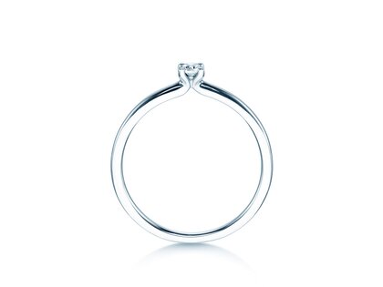 Bague de fiançailles Classic 4 dans 14K or blanc avec diamant 0,10ct G/IF