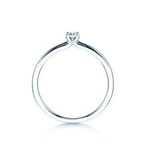 Bague de fiançailles Classic 4 dans 14K or blanc avec diamant 0,10ct G/IF
