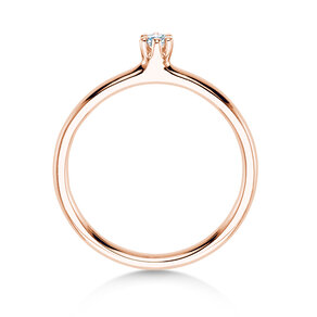 Bague de fiançailles Classic 6 dans 14K or rose avec diamant 0,05ct G/IF