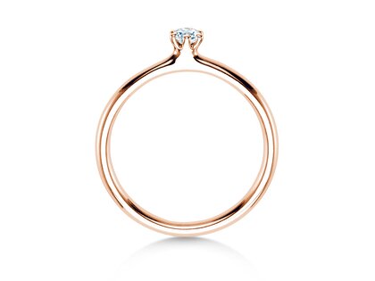 Bague de fiançailles Classic 6 dans 14K or rose avec diamant 0,07ct G/VS