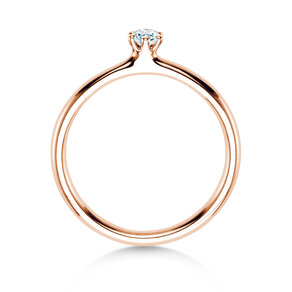 Bague de fiançailles Classic 6 dans 14K or rose avec diamant 0,07ct G/VS