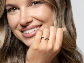 Bague de fiançailles Classic 6 dans 14K or jaune avec diamant 0,20ct G/SI