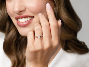 Bague de fiançailles Classic 6 en 9K or rose avec diamant 0,25ct G/SI