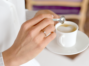 Bague de fiançailles Classic 6 en 14K or rose avec diamant de laboratoire 0,25ct E/VS