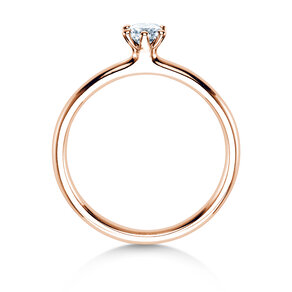 Bague de fiançailles Classic 6 en 9K or rose avec diamant 0,25ct G/SI