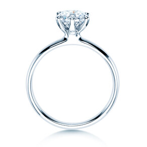 Bague de fiançailles Classic 6 en 14K or blanc avec diamant 2,50ct G/VS