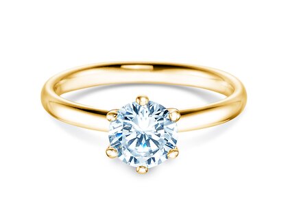 Bague de fiançailles Classic 6 dans 14K or jaune avec diamant 1,00ct G/SI