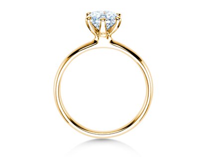 Bague de fiançailles Classic 6 dans 14K or jaune avec diamant 1,00ct G/SI