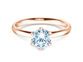 Bague de fiançailles Classic 6 dans 18K or rose avec diamant 1,00ct G/VS