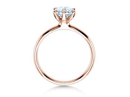 Bague de fiançailles Classic 6 dans 18K or rose avec diamant 1,00ct G/VS