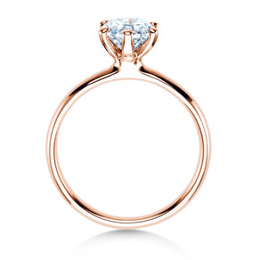 Bague de fiançailles Classic 6 dans 18K or rose avec diamant 1,00ct G/VS