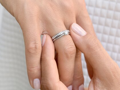 Bague de fiançailles Classic 6 dans 14K or blanc avec diamant 0,30ct G/IF