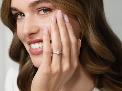 Bague de fiançailles Classic 6 dans 14K or jaune avec diamant 0,75ct H/SI