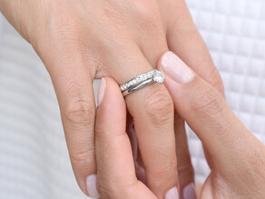 Bague de fiançailles Classic 6 dans 18K or blanc avec diamant 0,75ct H/SI