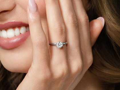Bague de fiançailles Classic 6 dans 18K or rose avec diamant 1,00ct G/VS