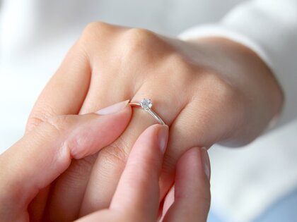 Bague de fiançailles Classic 6 dans 14K or blanc avec diamant 0,25ct H/SI