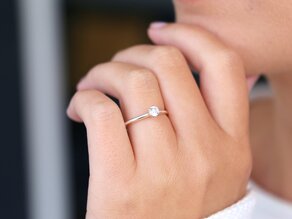 Bague de fiançailles Classic 6 dans 14K or blanc avec diamant 0,30ct G/IF