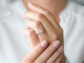 Bague de fiançailles Classic 6 dans 14K or blanc avec diamant 0,40ct G/SI