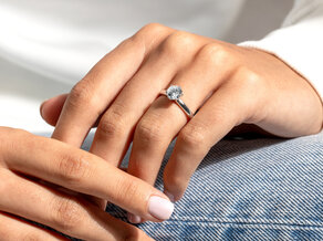 Bague de fiançailles Classic 6 dans 18K or rose avec diamant 1,00ct G/VS