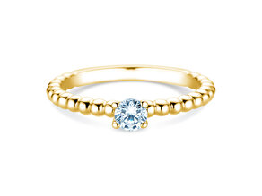 Bague de fiançailles Classic Beads en 14K or jaune avec diamant 0,25ct G/SI