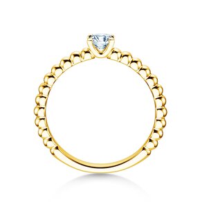 Bague de fiançailles Classic Beads en 14K or jaune avec diamant 0,25ct G/SI