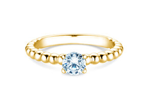 Bague de fiançailles Classic Beads en 18K or jaune avec diamant 0,60ct H/SI