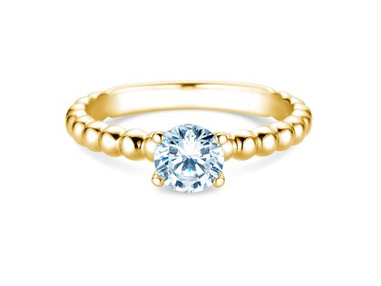 Bague de fiançailles Classic Beads en 18K or jaune avec diamant 0,75ct G/SI