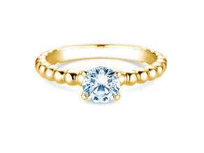 Bague de fiançailles Classic Beads en 18K or jaune avec diamant 0,75ct G/SI