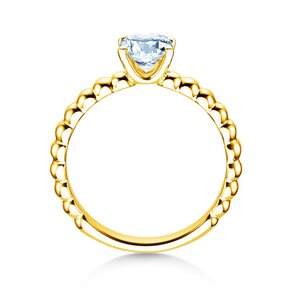 Bague de fiançailles Classic Beads en 18K or jaune avec diamant 0,75ct G/SI