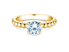 Bague de fiançailles Classic Beads en 14K or jaune avec diamant 1,00ct G/SI