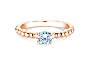 Bague de fiançailles Classic Beads en 14K or rose avec diamant 0,50ct H/SI