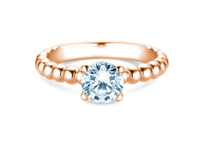 Bague de fiançailles Classic Beads en 14K or rose avec diamant 1,00ct G/SI
